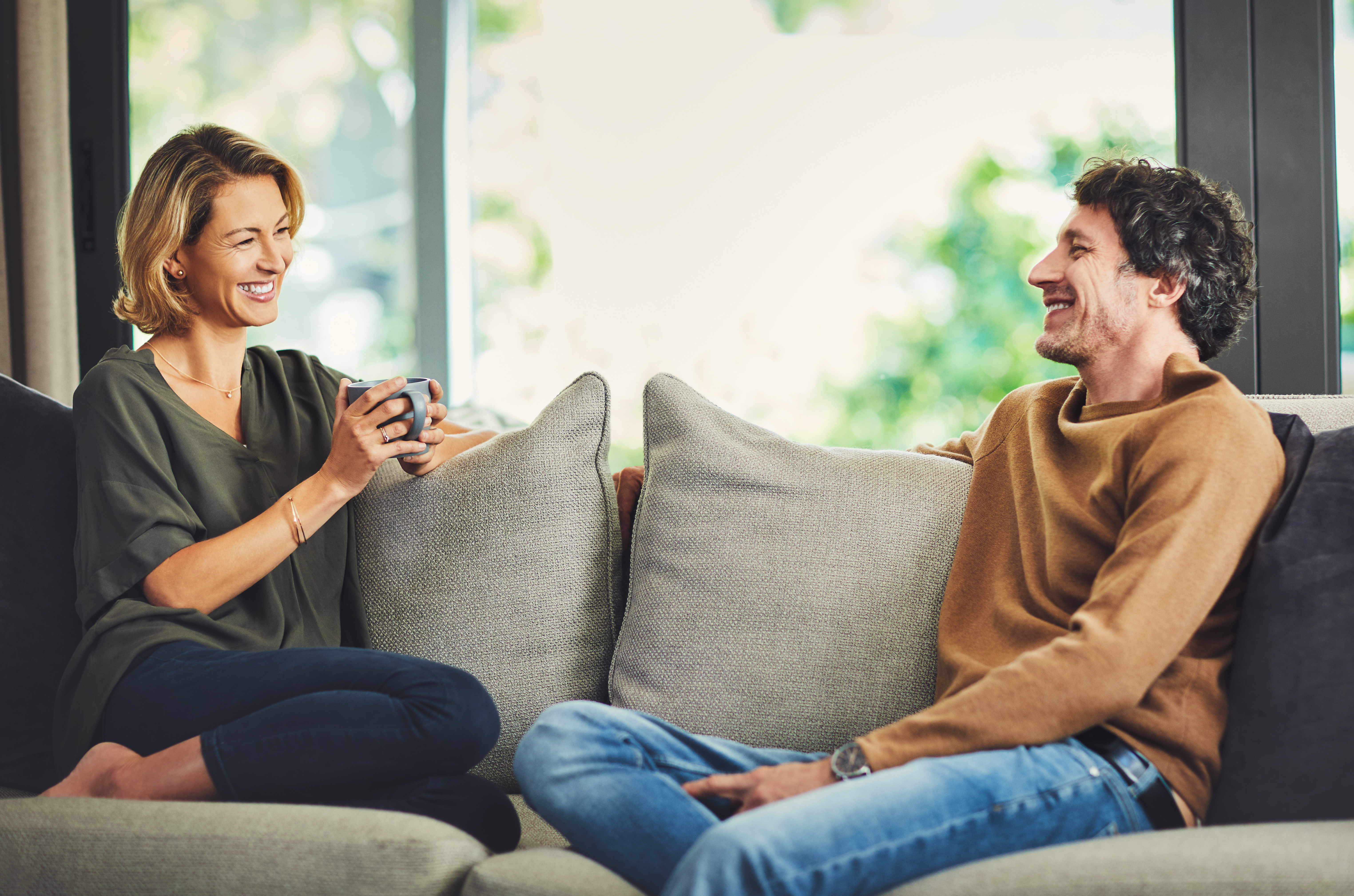 Coffee dates on the couch