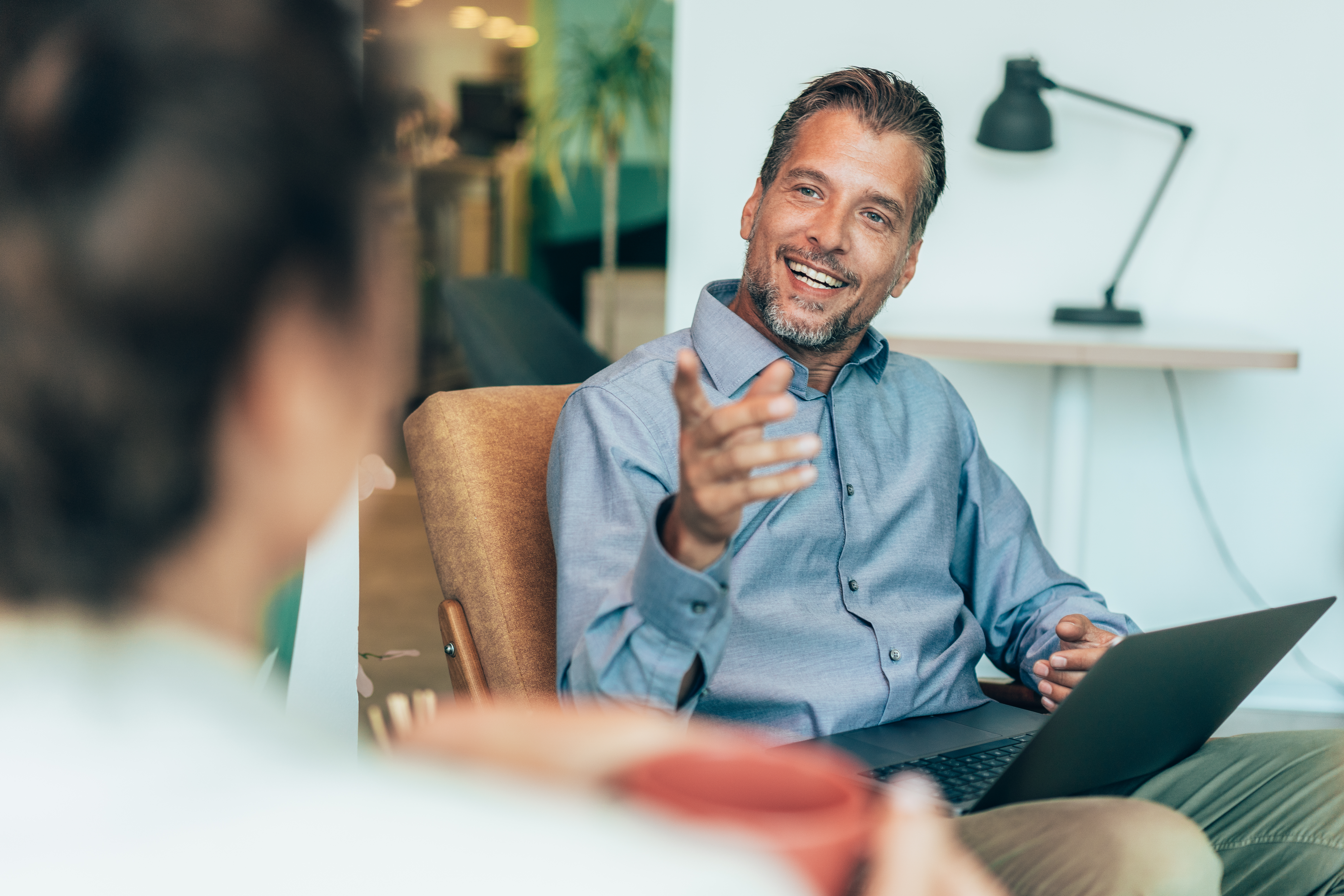 Business partners having discussion