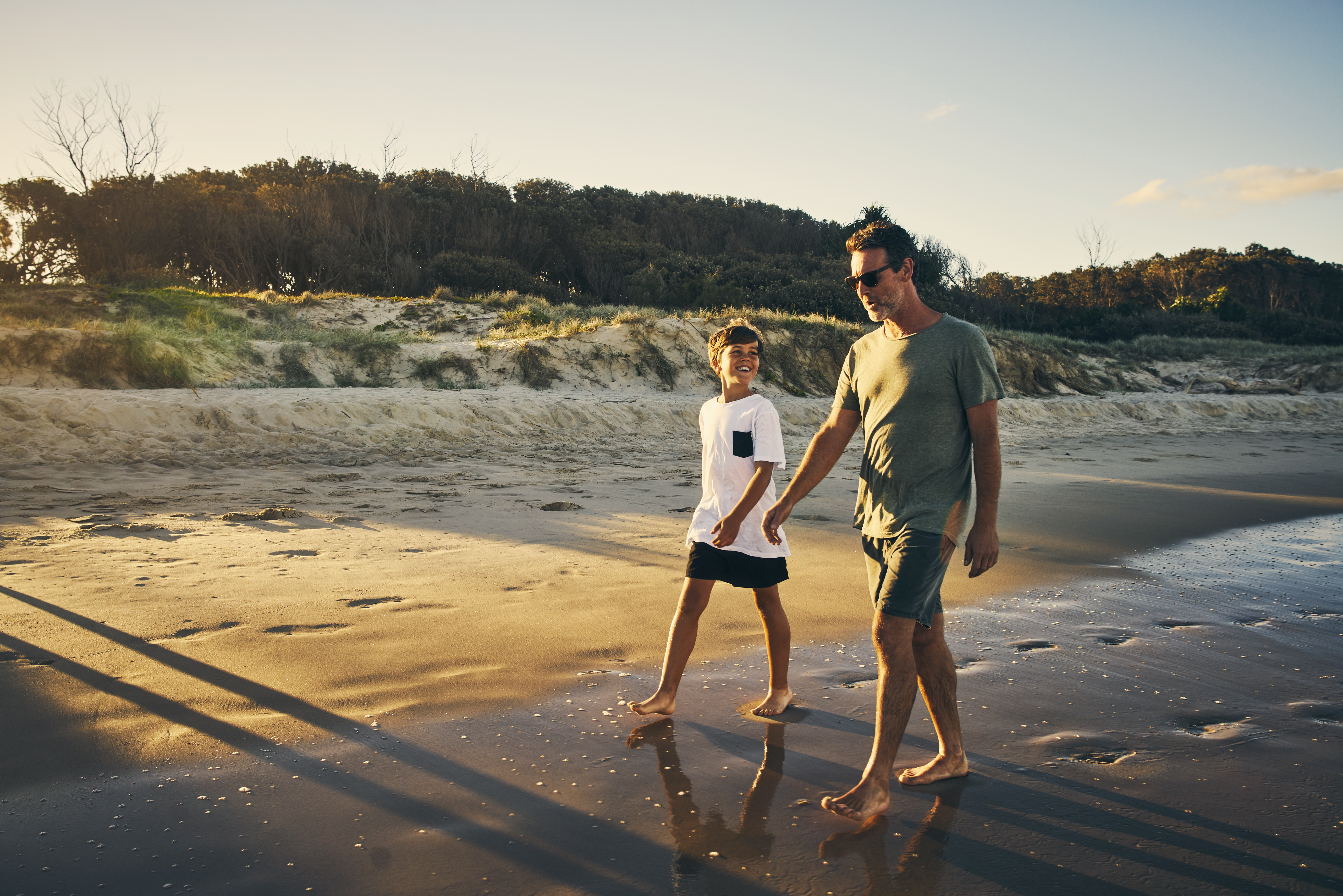 I cherish walks on the beach with my father